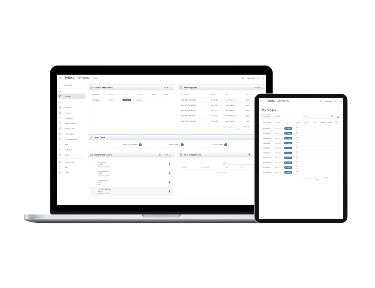 Portal de cliente, soporte e incidencias — Lybits